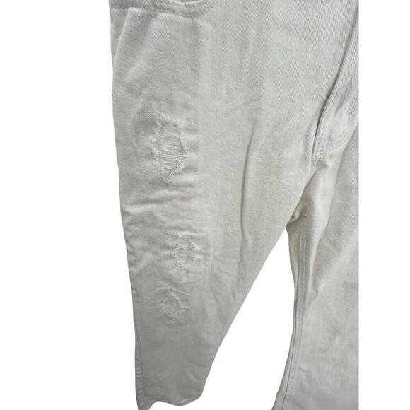 Brooklyn Express White Distroyed Distressed Jeans Size 36x30 Mens - Picture 12 of 12
